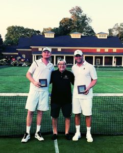 Derek won a gold ball in 30s doubles national grass courts